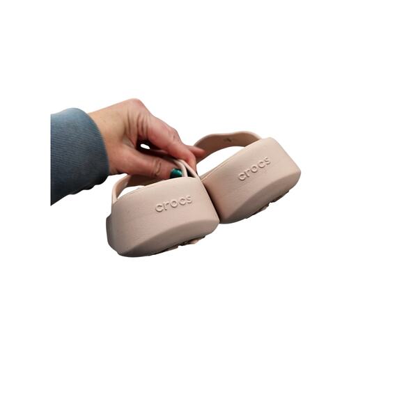 Crocs platform flip flop sandal Womens Sz 6 quartz pink - Picture 4 of 6